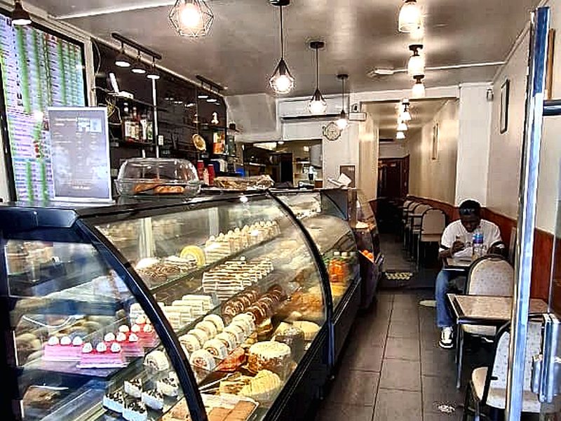 Inside Cafe Royal, looking towards the back