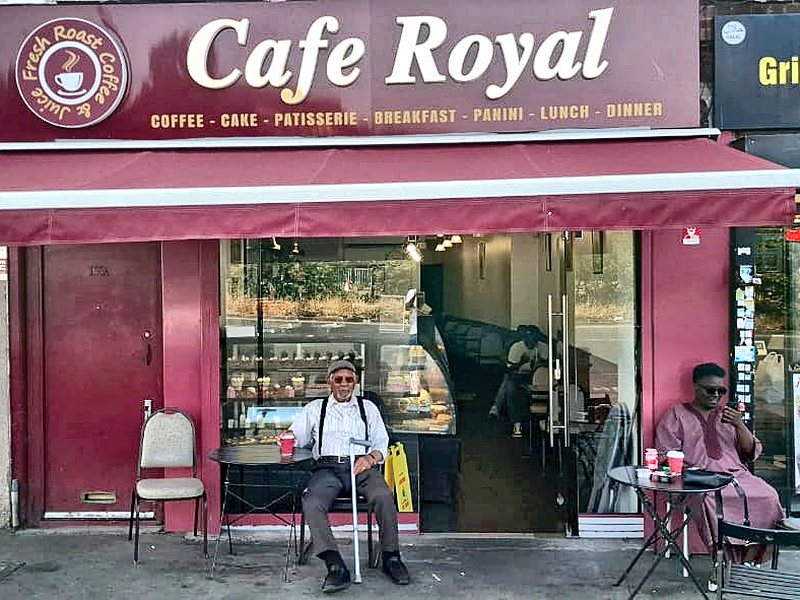 The Cafe Royal shopfront on Plumstead Road